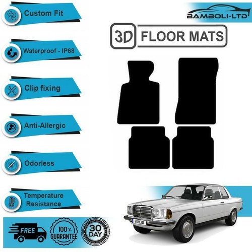 Mercedes w123 black carpet - mercedes,