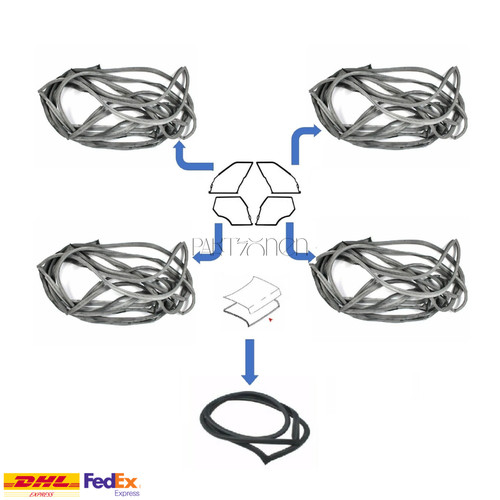 Door trunk rubber - +,